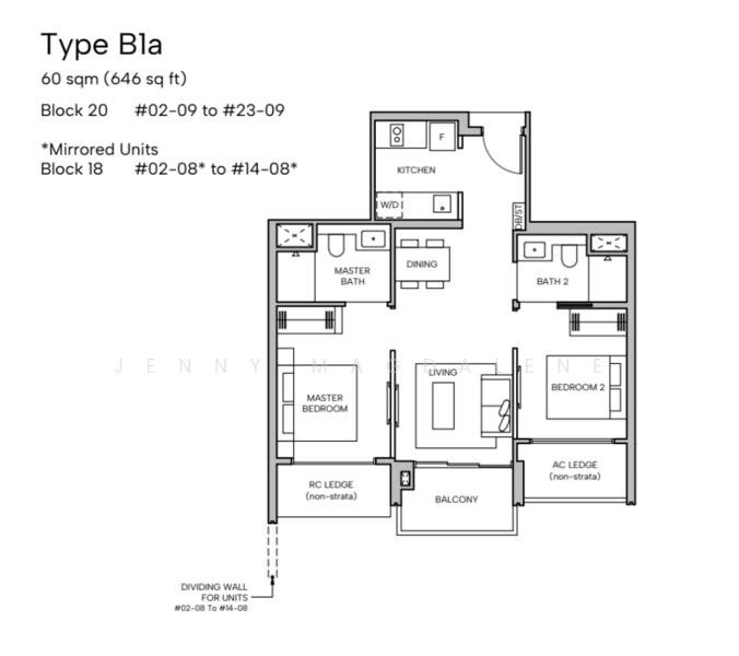 Hudson Place Residences, , 2 Bedrooms, 646 sqft, Condominium For Sale, by Jenny Magdalene, 500144048 - PropertyGuru.com.sg