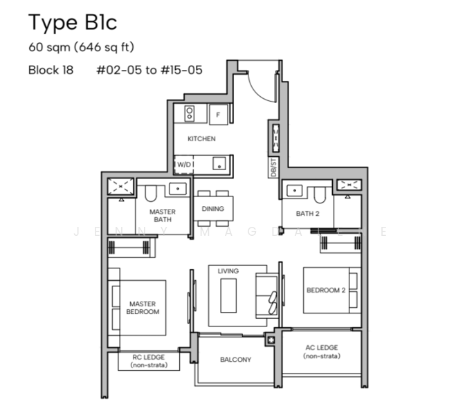 Hudson Place Residences, , 2 Bedrooms, 646 sqft, Condominium For Sale, by Jenny Magdalene, 500144048 - PropertyGuru.com.sg