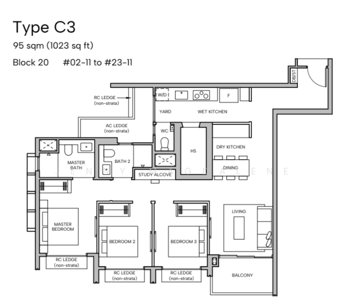 Hudson Place Residences, , 3 Bedrooms, 1,023 sqft, Condominium For Sale, by Jenny Magdalene, 500144084 - PropertyGuru.com.sg
