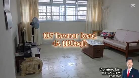 107 Towner Road, 107 Towner Road, 3 Bedrooms, 1,130 sqft, HDB Flat For Sale, by Dominic Lim Zhong, 500144087 - PropertyGuru.com.sg