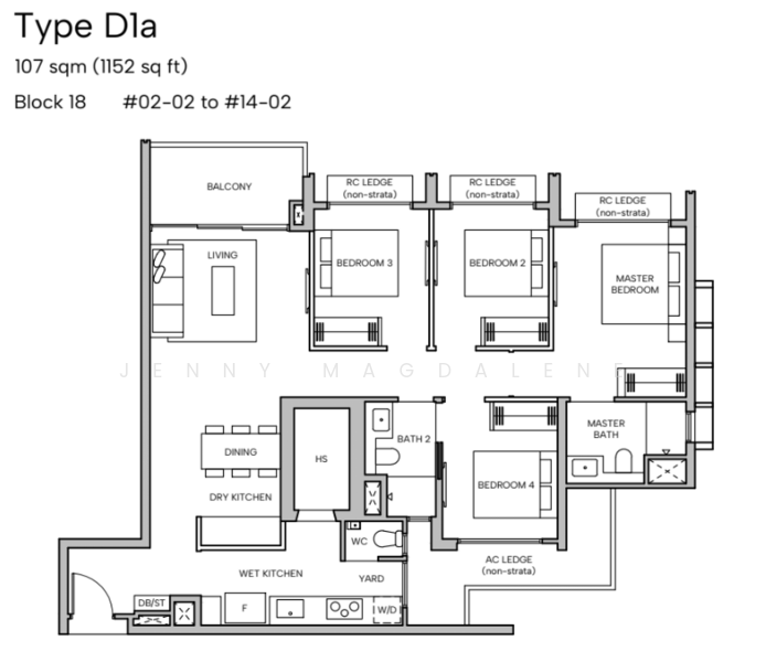 Hudson Place Residences, , 4 Bedrooms, 1,152 sqft, Condominium For Sale, by Jenny Magdalene, 500144128 - PropertyGuru.com.sg