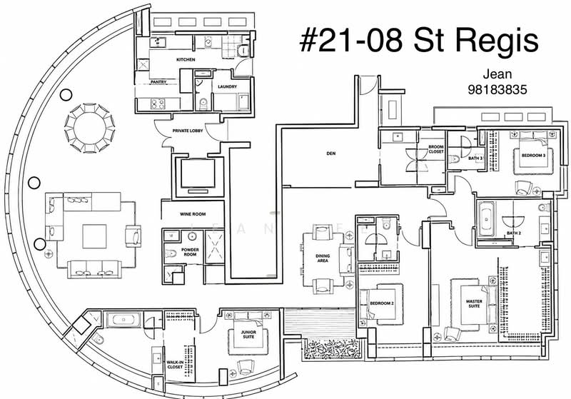St. Regis Residences Singapore, 33 Tanglin Road, 4 Bedrooms, 4,047 sqft, Condominium For Rent, by Jean Lee, 500144138 - PropertyGuru.com.sg