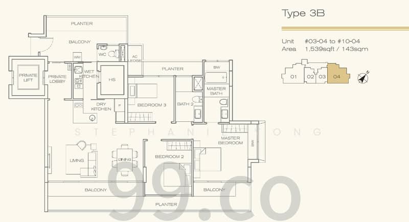 Three Balmoral, 3 Balmoral Road, 3 Bedrooms, 1,539 sqft, Condominium For Rent, by Stephanie Yong, 500144189 - PropertyGuru.com.sg