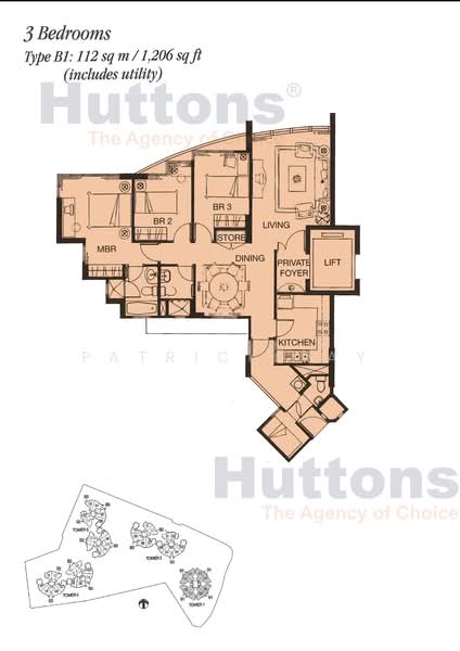 Palm Gardens, 2A Hong San Walk, 3 Bedrooms, 1,206 sqft, Condominium For Sale, by Patrick Tay, 500144583 - PropertyGuru.com.sg