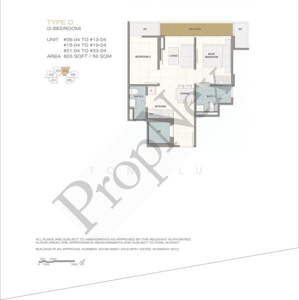 Forte Suites, 88 Mergui Road, 2 Bedrooms, 603 sqft, Condominium For Sale, by Tony Lu, 500144648 - PropertyGuru.com.sg