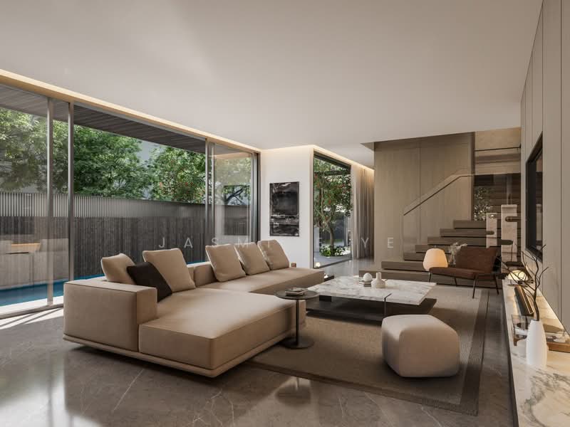 Brand New Semi-Detached at Woo Man Chew Road, Woo Mon Chew Road/ Figaro Street/ Opera Estate/ Aida/ East Coast, 7 Bedrooms, 8,546 sqft, Semi-Detached House For Sale, by Jasmine Ye, 500145019 - Living Room - PropertyGuru.com.sg