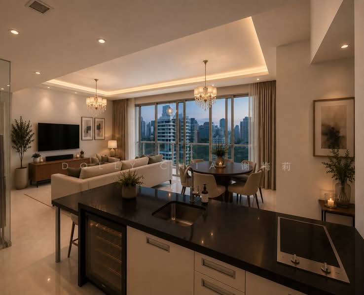 Saint Thomas Suites, 33 St Thomas Walk, 4 Bedrooms, 2,013 sqft, Condominium For Rent, by Dolly Chia 谢梅莉, 500145047 - Living Room - PropertyGuru.com.sg
