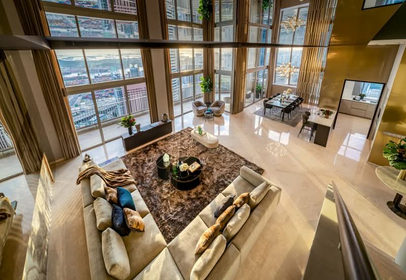 V on Shenton, 5 Shenton Way, 4 Bedrooms, 6,200 sqft, Condominium For Sale, by Julius WL Fock, 500145118 - Living Room - PropertyGuru.com.sg