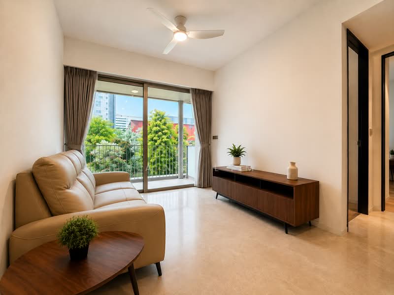 The Reef at King's Dock, 20 Harbourfront Avenue, 2 Bedrooms, 743 sqft, Condominium For Rent, by Jane Lim, 500145362 - Living Room - PropertyGuru.com.sg