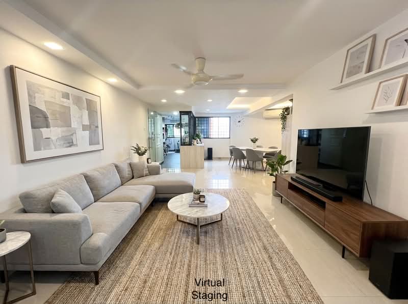 303 Shunfu Road, 303 Shunfu Road, 3 Bedrooms, 1,356 sqft, HDB Flat For Sale, by Jeffrey Lee, 500145385 - Living Room Virtual Staged - PropertyGuru.com.sg