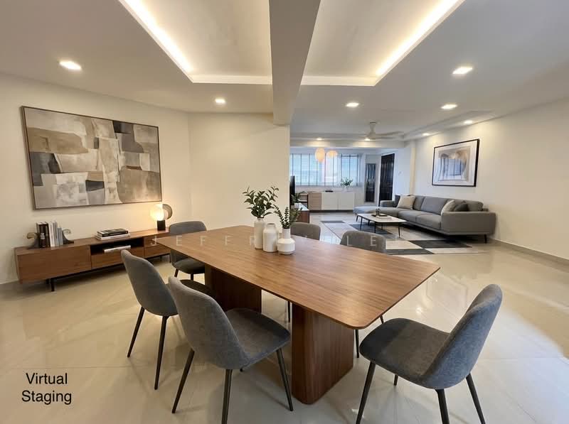 303 Shunfu Road, 303 Shunfu Road, 3 Bedrooms, 1,356 sqft, HDB Flat For Sale, by Jeffrey Lee, 500145385 - Dining Area Virtual Staged - PropertyGuru.com.sg