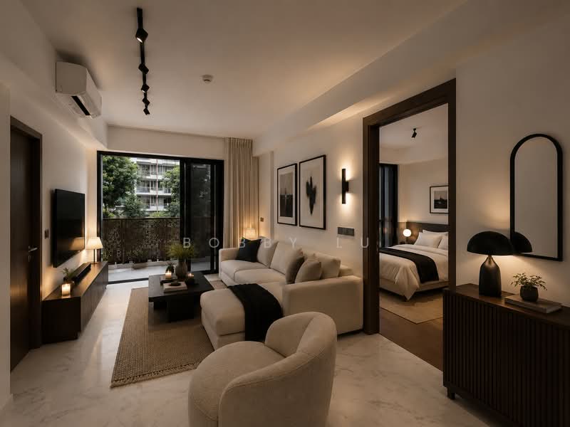 Sceneca Residence, Tanah Merah Kechil Link, 3 Bedrooms, 904 sqft, Condominium For Sale, by Bobby Lu, 500145501 - Living Room - PropertyGuru.com.sg