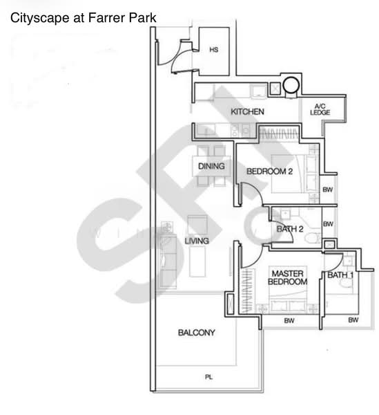 Cityscape at Farrer Park, 101 Mergui Road, 2 Bedrooms, 990 sqft, Condominium For Rent, by Winnie Wu, 500145524 - PropertyGuru.com.sg