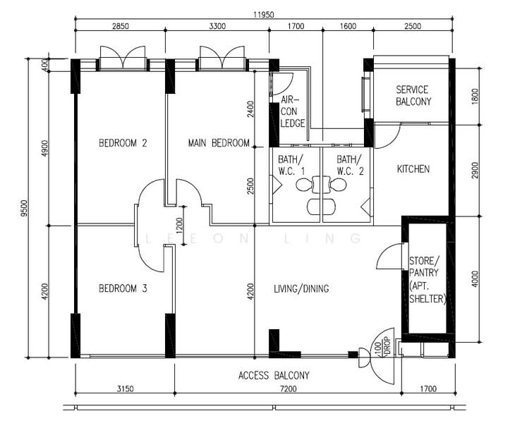146 Rivervale Drive, 146 Rivervale Drive, 3 Bedrooms, 1,076 sqft, HDB Flat For Rent, by Leeon Ling, 500145638 - PropertyGuru.com.sg