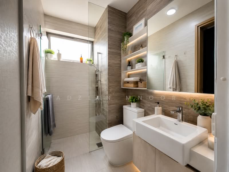 High Park Residences, 27 Fernvale Road, 4 Bedrooms, 2,379 sqft, Semi-Detached House For Sale, by Fadzlin MNoor, 500145695 - Bathroom - PropertyGuru.com.sg