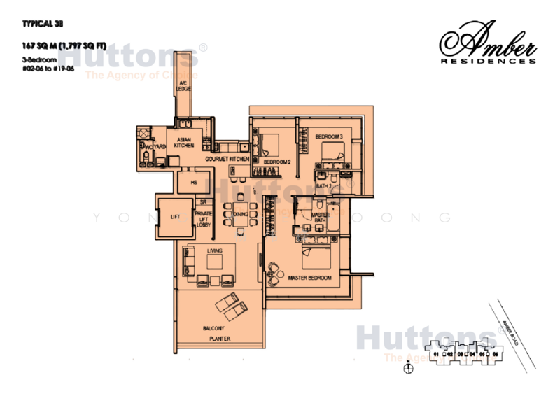 Amber Residences, 50 Amber Road, 3 Bedrooms, 1,798 sqft, Apartment For Sale, by Yong Wee Foong 杨伟锋, 500145772 - PropertyGuru.com.sg