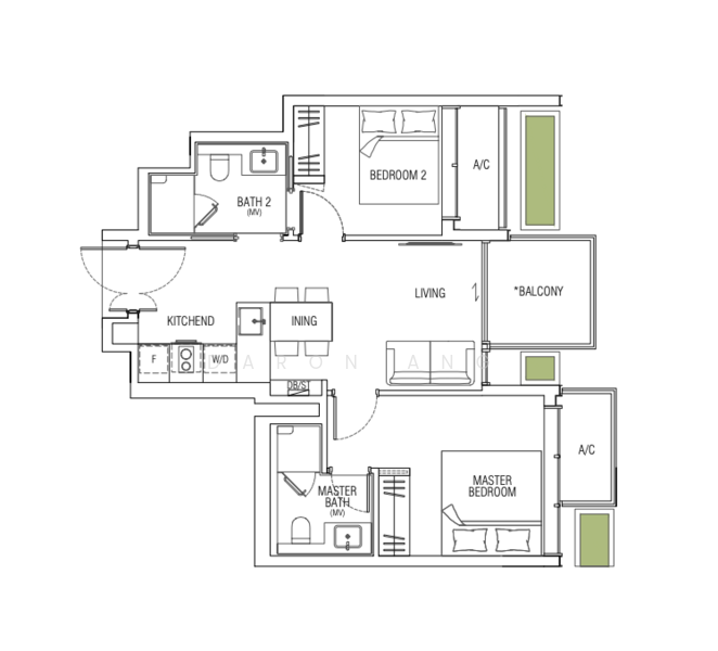 Undervalued Freehold, Cheaper than Leasehold New Condo, , 2 Bedrooms, 678 sqft, Condominium For Sale, by Daron Ang, 500145780 - PropertyGuru.com.sg