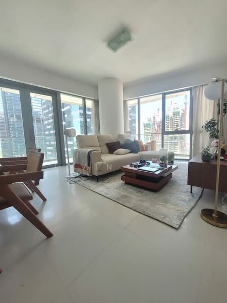 One Shenton, 1 Shenton Way, 1 Bedroom, 990 sqft, Condominium For Sale, by Jovin Goh, 500145793 - Living Room - PropertyGuru.com.sg