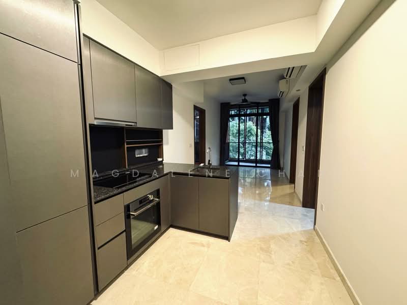 Daintree Residence, 11L Toh Tuck Road, 2 Bedrooms, 678 sqft, Condominium For Sale, by Magdalene Chan, 500146111 - Kitchen to Living view - PropertyGuru.com.sg