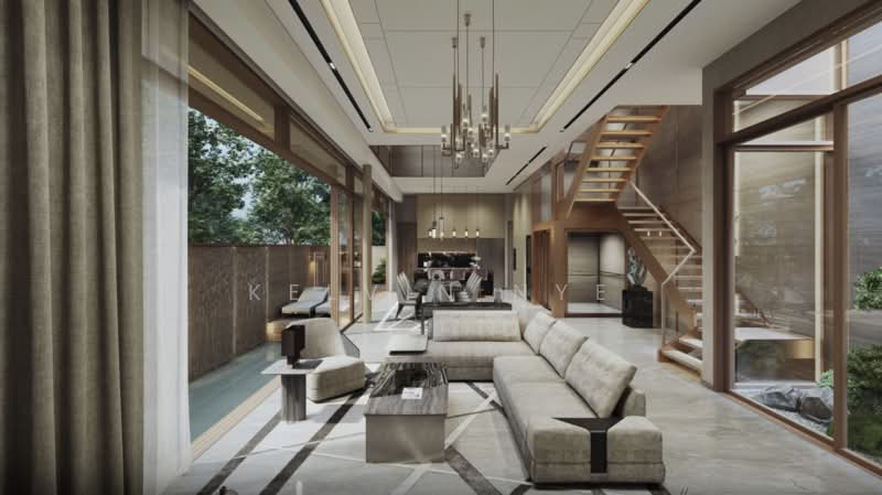 CHEAP!! Brand New 5+1 BR Semi-D pair near Siglap (D1788), , 6 Bedrooms, 5,900 sqft, Semi-Detached House For Sale, by Kelvin Nye, 500146309 - Living Room - PropertyGuru.com.sg