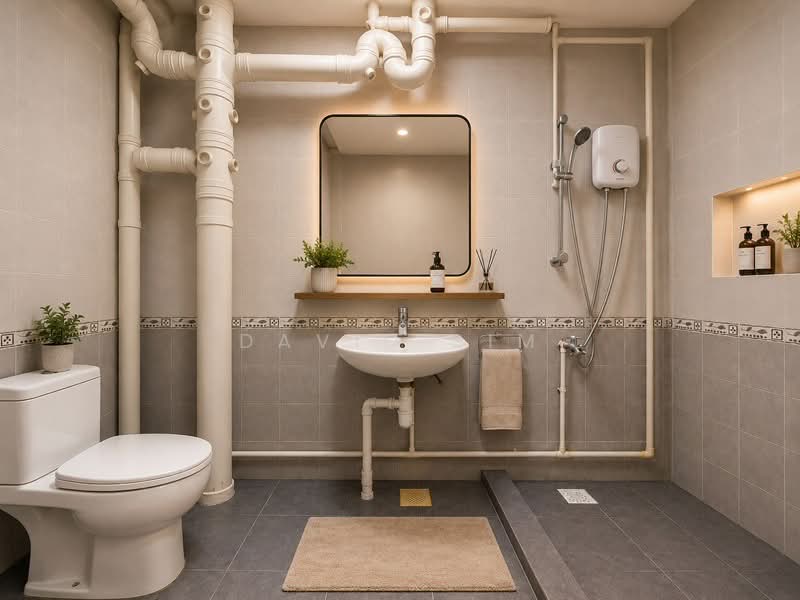 686D Choa Chu Kang Crescent, , 3 Bedrooms, 1,184 sqft, HDB Flat For Sale, by David Sim, 500146363 - Common Bathroom - Potential After Reno - PropertyGuru.com.sg