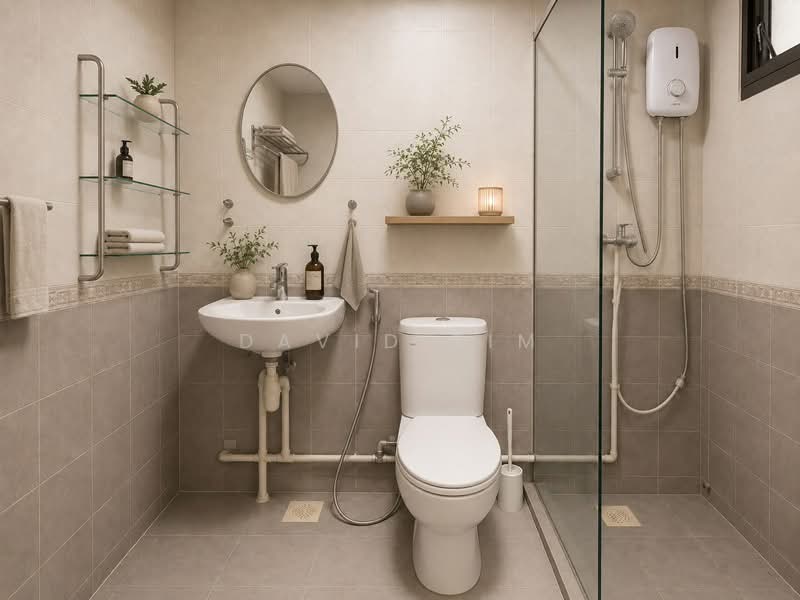 686D Choa Chu Kang Crescent, , 3 Bedrooms, 1,184 sqft, HDB Flat For Sale, by David Sim, 500146363 - Master Bathroom - Potential After Reno - PropertyGuru.com.sg