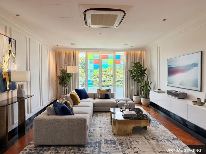 The Hermitage, 2 Sarkies Road, 2 Bedrooms, 850 sqft, Apartment For Sale, by Alex Goh, 500146510 - Living Room - PropertyGuru.com.sg