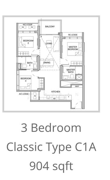 Sceneca Residence, Tanah Merah Kechil Link, 3 Bedrooms, 904 sqft, Condominium For Rent, by Khairan Fairuzal Kassim, 500146671 - PropertyGuru.com.sg