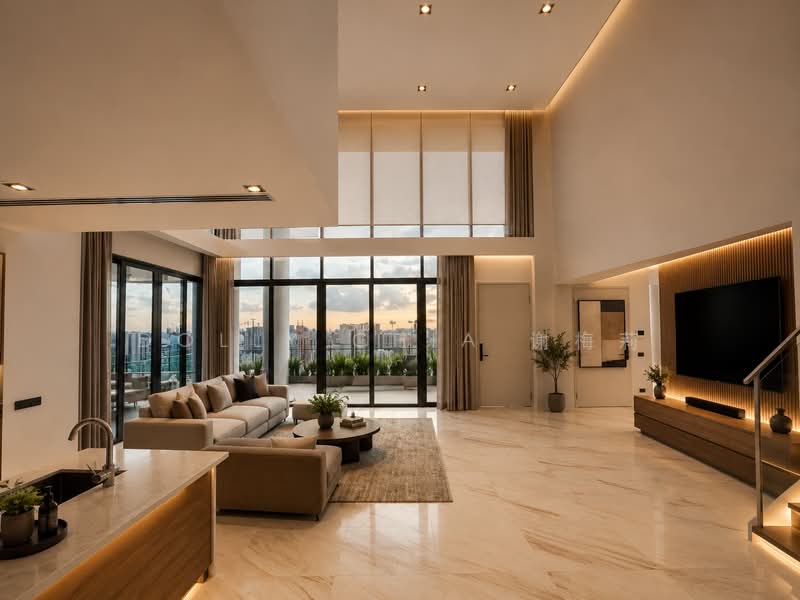 Skypark @ Somerset, 22 Saint Thomas Walk, 4 Bedrooms, 3,348 sqft, Apartment For Rent, by Dolly Chia 谢梅莉, 500146759 - Living Room - PropertyGuru.com.sg