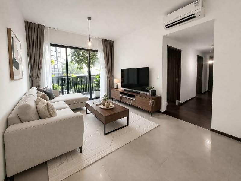 TOP! Genuine Listing! Cheap 3br Patio Unit @ Lentor Modern!, , 3 Bedrooms, 969 sqft, Condominium For Sale, by Kevin Aw 胡锦胜, 500146944 - Living Room - PropertyGuru.com.sg