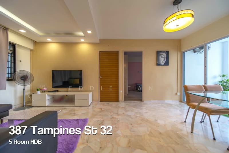 387 Tampines Street 32, 387 Tampines Street 32, 4 Bedrooms, 1,356 sqft, HDB Flat For Sale, by Eddie Tan, 500146984 - Living Room - PropertyGuru.com.sg