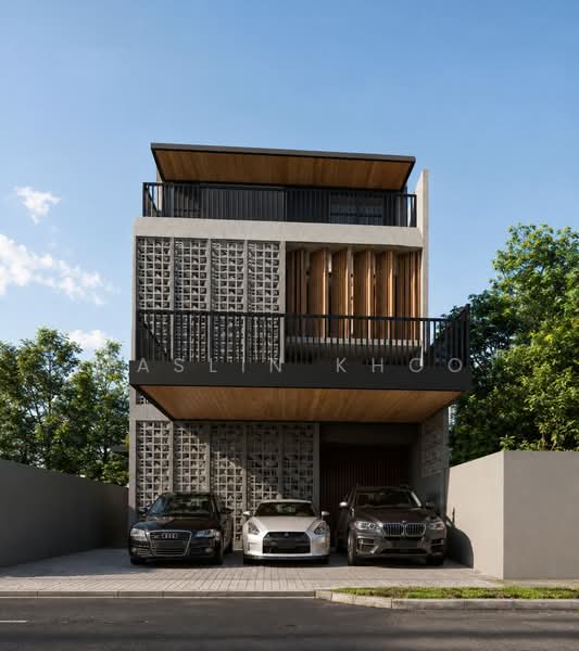 🏡 District 10 Brand New Semi-Detached 1KM to Henry Park Primary 🏫, , 7 Bedrooms, 9,486 sqft, Semi-Detached House For Sale, by Jaslin Khoo, 500147304 - Exterior - Textured Facade - PropertyGuru.com.sg