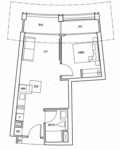 One Pearl Bank, 1 Pearl Bank, 1 Bedroom, 570 sqft, Condominium For Sale, by Alex Goh, 500147420 - PropertyGuru.com.sg