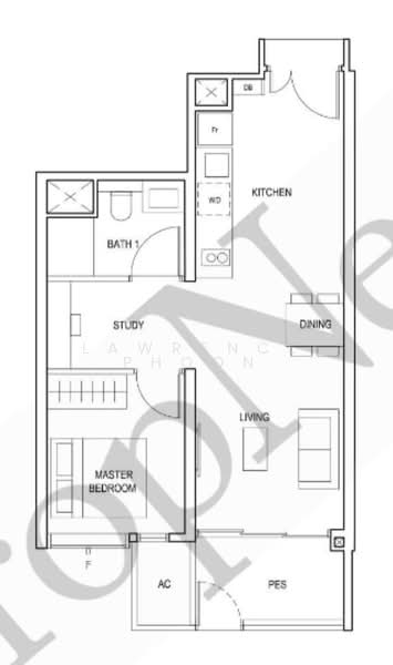 Penrose, 20 Sims Drive, 1 Bedroom, 550 sqft, Condominium For Sale, by Lawrence Phoon, 500147517 - PropertyGuru.com.sg