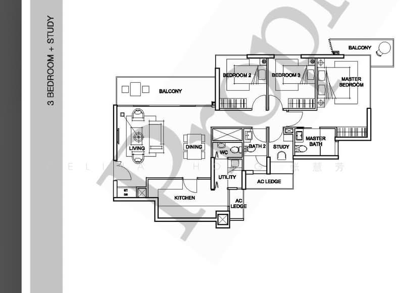 Foresque Residences, 107 Petir Road, 3 Bedrooms, 1,238 sqft, Condominium For Sale, by Celina Chong 张慧芳, 500147581 - PropertyGuru.com.sg