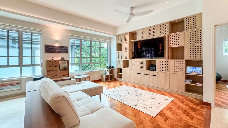 Le Wood, 23 Hindhede Drive, 2 Bedrooms, 1,238 sqft, Condominium For Rent, by Joel Wee, 500147596 - Living Room - PropertyGuru.com.sg