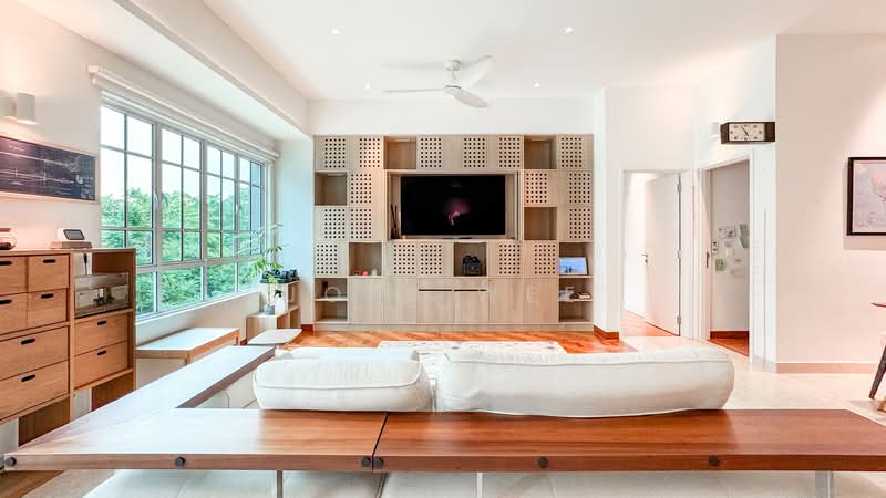 Le Wood, 23 Hindhede Drive, 2 Bedrooms, 1,238 sqft, Condominium For Rent, by Joel Wee, 500147596 - Living Room - PropertyGuru.com.sg
