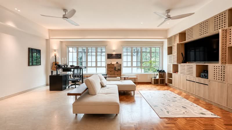Le Wood, 23 Hindhede Drive, 2 Bedrooms, 1,238 sqft, Condominium For Rent, by Joel Wee, 500147596 - Living Room - PropertyGuru.com.sg