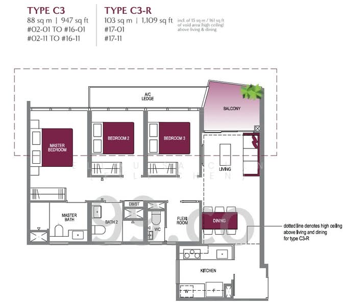 Lake Grande, 2 Jurong Lake Link, 3 Bedrooms, 947 sqft, Condominium For Rent, by Ellouisa Chen (Elle Chen), 500147690 - PropertyGuru.com.sg