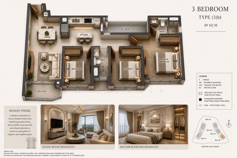 Lentor Hills Residences, Lentor Hills Road (Parcel A), Ang Mo Kio, 3 Bedrooms, 958 sqft, Apartment For Sale, by Faith Quek, 500147783 - PropertyGuru.com.sg