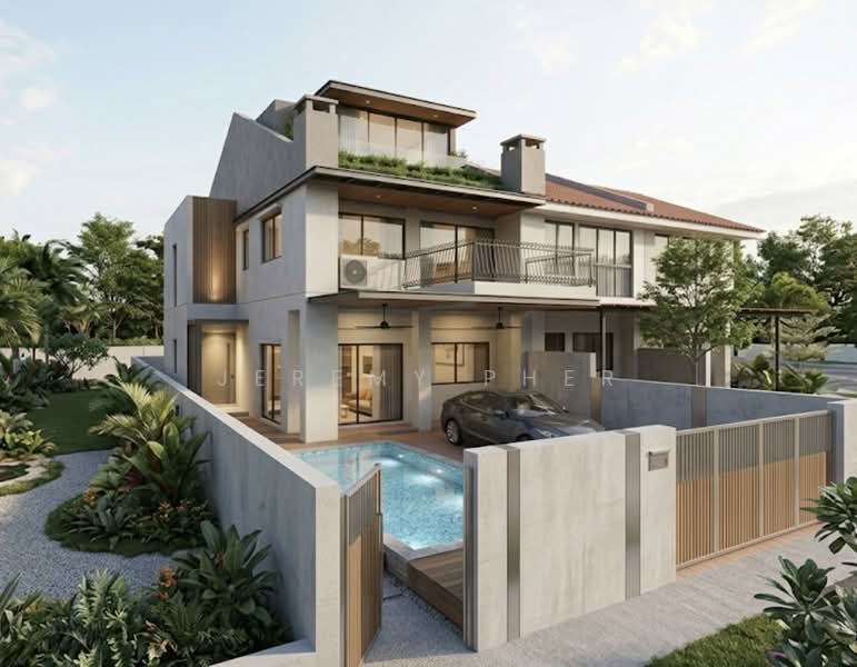 Huge Corner Terrace Near MRT, Ideal for Rebuild. Squarish Land Plot!, Li Hwan Drive, Lorong Chuan, Serangoon Garden, Tai Hwan Heights, 4 Bedrooms, 2,500 sqft, Corner Terrace For Sale, by Jeremy Pher, 500147836 - AI photo for illustration purpose only - PropertyGuru.com.sg