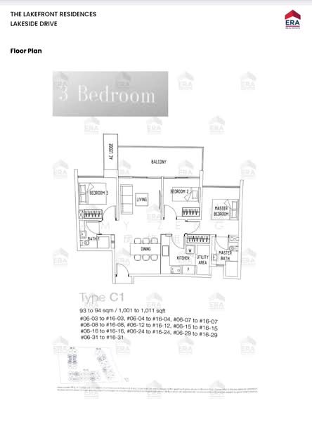 The Lakefront Residences, 46 Lakeside Drive, 3 Bedrooms, 1,001 sqft, Condominium For Rent, by Amy Zeng 房姐姐, 500147916 - PropertyGuru.com.sg