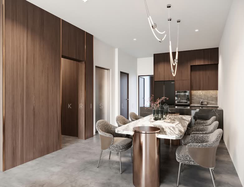 PrestigeHomes - Dido Street, Brand New FREEHOLD 4 Bed 3 Bath, 2 Storey with Attic & Lift, , 4 Bedrooms, 3,268 sqft, Terraced House For Sale, by Kristle Ng, 500147996 - Dining Room - PropertyGuru.com.sg