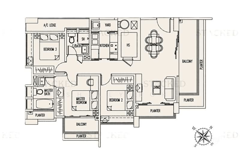 Merlot, , 3 Bedrooms, 1,100 sqft, Condominium For Rent, by Shelly Koh, 500148110 - PropertyGuru.com.sg