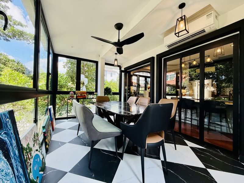 Wide 16m Plot! Bright Corner Terrace with Basement & Greenery Views! Rare Gem!, , 8 Bedrooms, 3,803 sqft, Corner Terrace For Sale, by Isaac Lee, 500148241 - Dining Room - PropertyGuru.com.sg