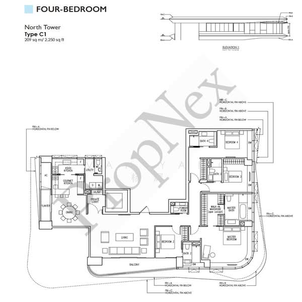 New Futura, 14 Leonie Hill Road, 4 Bedrooms, 2,250 sqft, Condominium For Rent, by Evan Yang 杨辉, 500148453 - PropertyGuru.com.sg