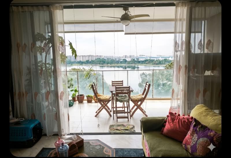 Waterfront Isle, 738 Bedok Reservoir Road, 3 Bedrooms, 1,152 sqft, Condominium For Rent, by SK Lam, 500148614 - Balcony - PropertyGuru.com.sg
