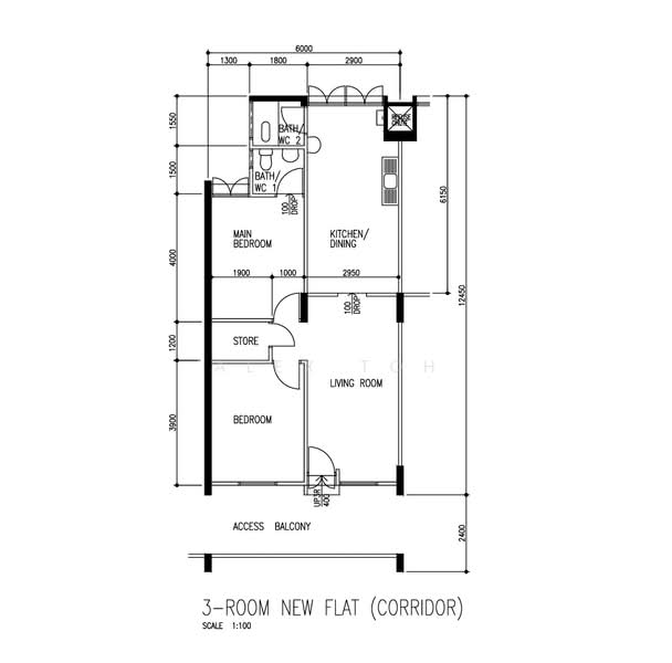 570 Ang Mo Kio Avenue 3, 570 Ang Mo Kio Avenue 3, 2 Bedrooms, 721 sqft, HDB Flat For Sale, by Alex Toh, 500148829 - PropertyGuru.com.sg