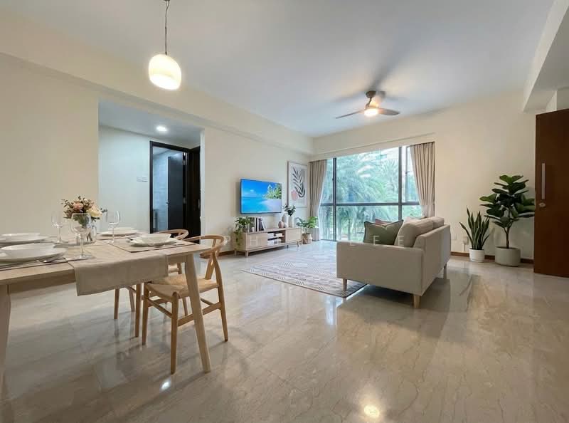 The Palladium, 20 Brooke Road, 2 Bedrooms, 882 sqft, Condominium For Sale, by Stephen Lee, 500148835 - Living Room decor virtually staged - PropertyGuru.com.sg