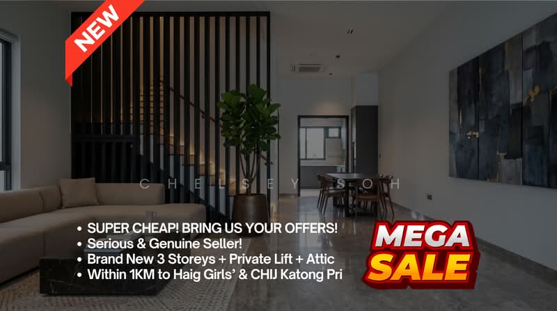 CHEAPEST D15 Brand New Freehold 5BR Landed — Within 1KM to Haig Girls’ & CHIJ Katong Primary!, , 5 Bedrooms, 4,383 sqft, Terraced House For Sale, by Chelsey Soh, 500149130 - Living Room - PropertyGuru.com.sg